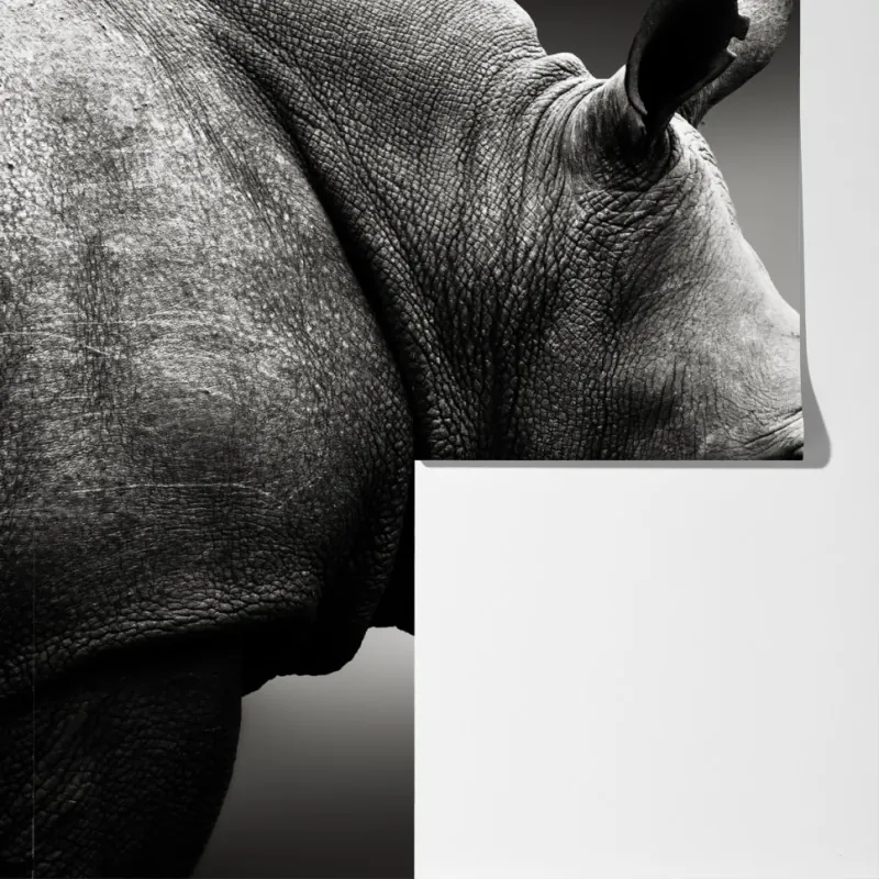 Fototapeta majestatyczny portret nosorożca – Wallissimo® Fototapeta majestatyczny portret nosorożca – Wallissimo®