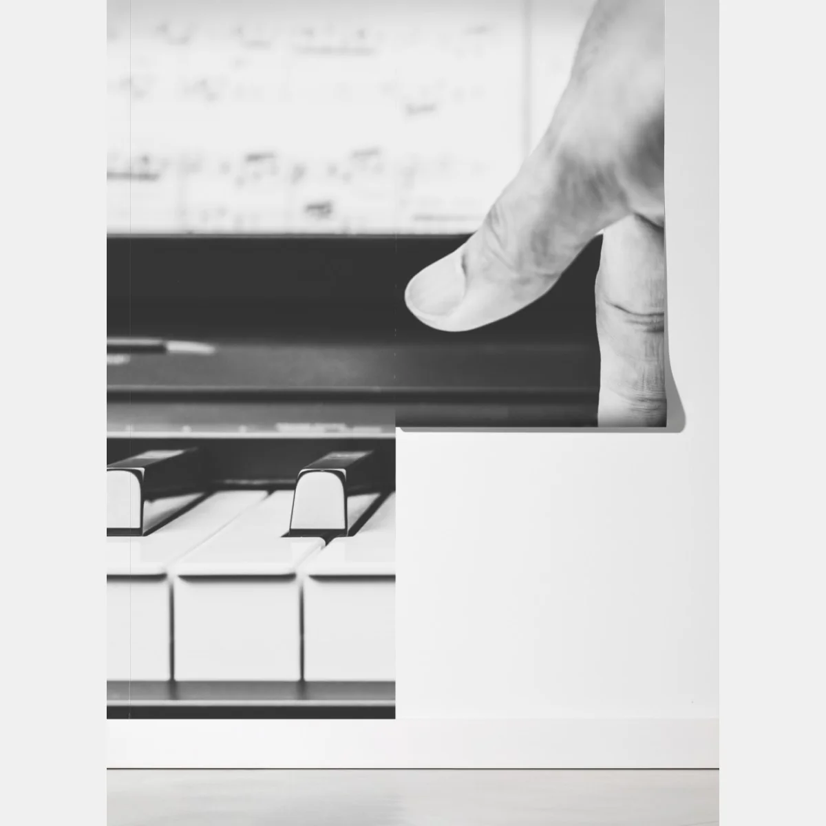 Fototapeta ręka na klawiszach fortepianu – Wallissimo® Fototapeta ręka na klawiszach fortepianu – Wallissimo®