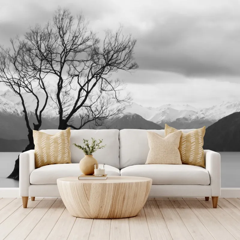 Fototapeta samotne drzewo na jeziorze