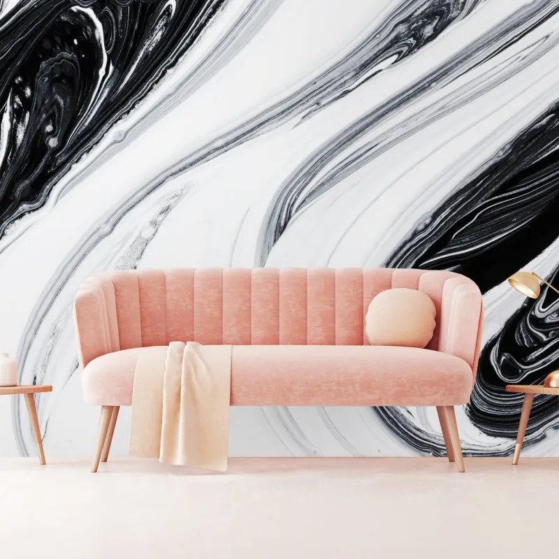 Fototapeta monochromatyczne marmurowe wiry