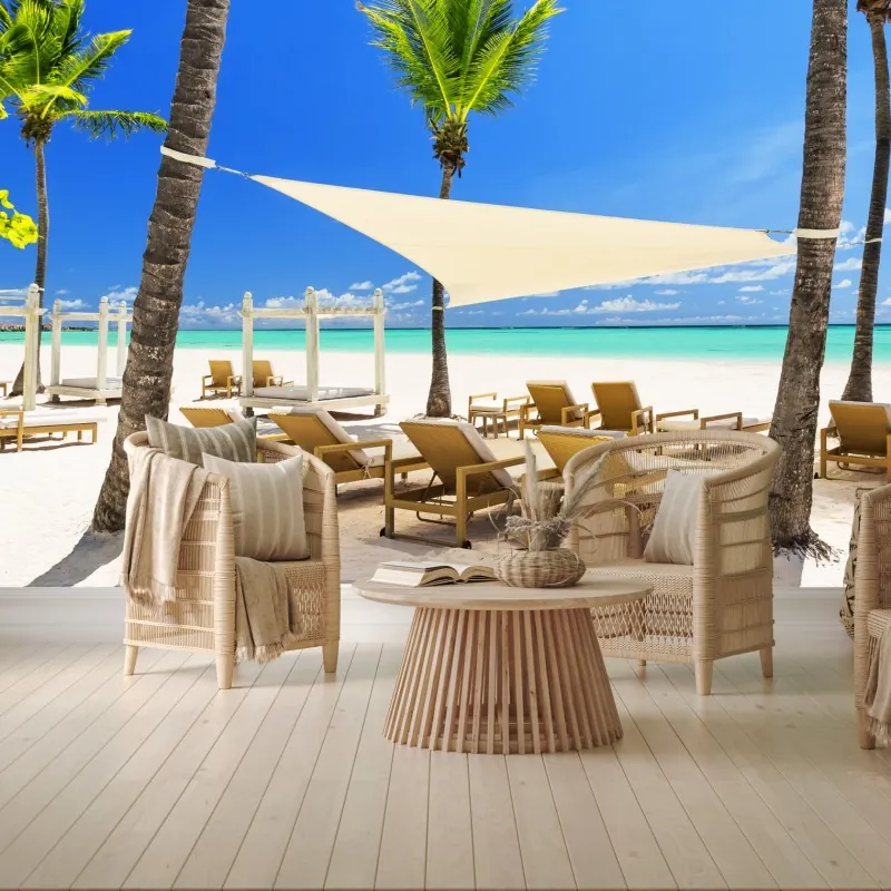 Fototapeta spokojna plaża w Cap Cana, Dominikana – Wallissimo® Fototapeta spokojna plaża w Cap Cana, Dominikana – Wallissimo®