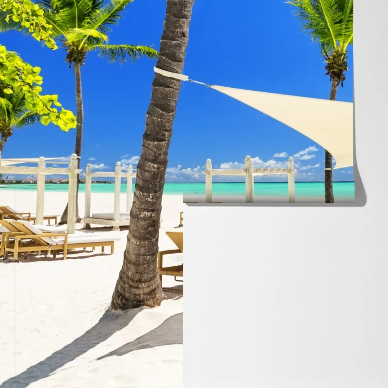 Fototapeta spokojna plaża w Cap Cana, Dominikana – Wallissimo® Fototapeta spokojna plaża w Cap Cana, Dominikana – Wallissimo®