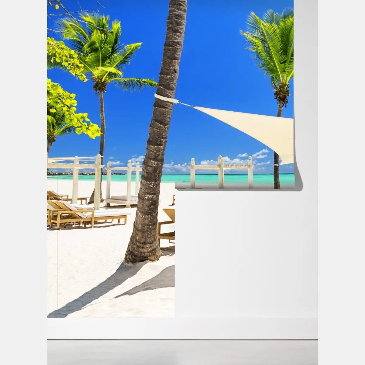Fototapeta spokojna plaża w Cap Cana, Dominikana – Wallissimo® Fototapeta spokojna plaża w Cap Cana, Dominikana – Wallissimo®