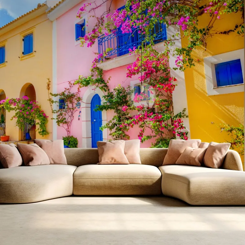 Fototapeta kolorowa ulica na Kefalonii