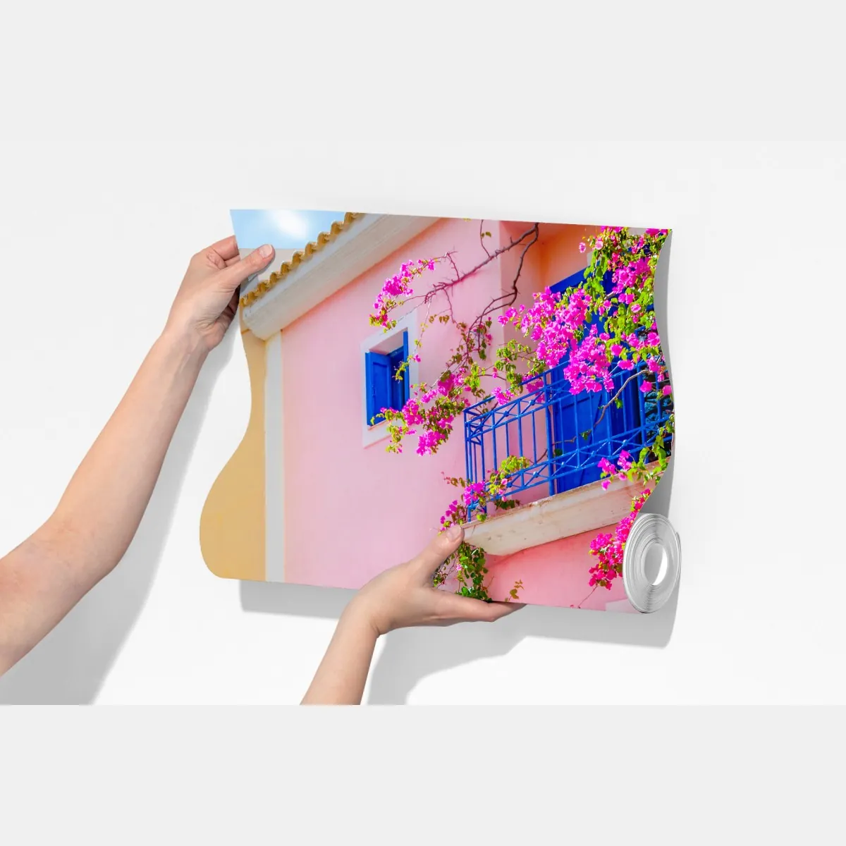 Fototapeta kolorowa ulica na Kefalonii – Wallissimo® Fototapeta kolorowa ulica na Kefalonii – Wallissimo®