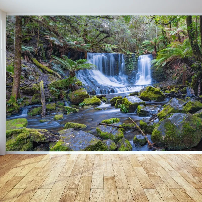 Fototapeta spokojny leśny wodospad – Wallissimo® Fototapeta spokojny leśny wodospad – Wallissimo®