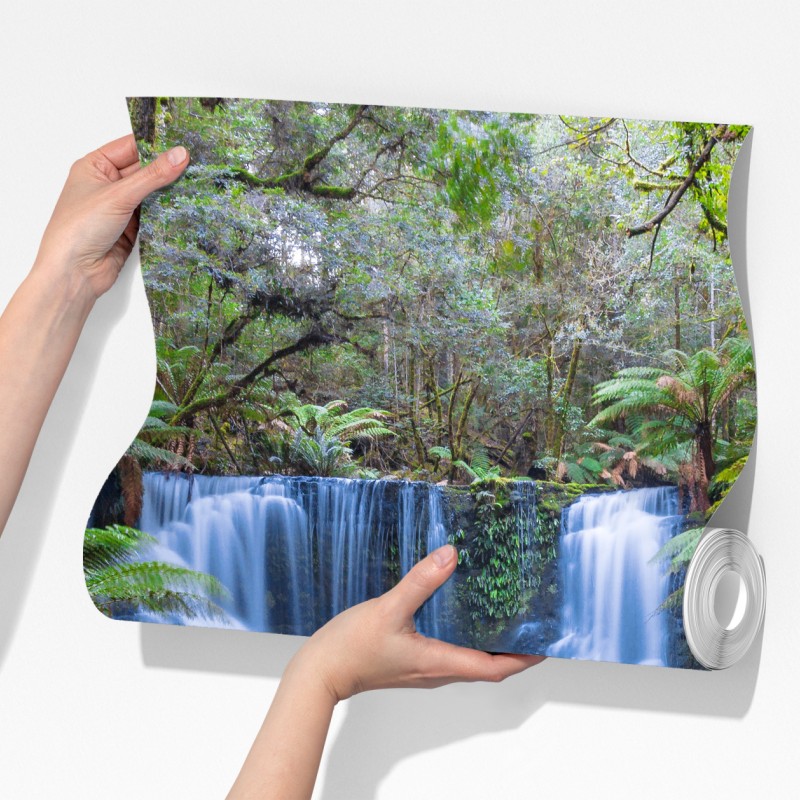 Fototapeta spokojny leśny wodospad – Wallissimo® Fototapeta spokojny leśny wodospad – Wallissimo®