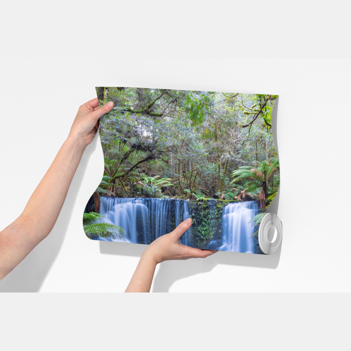 Fototapeta spokojny leśny wodospad – Wallissimo® Fototapeta spokojny leśny wodospad – Wallissimo®