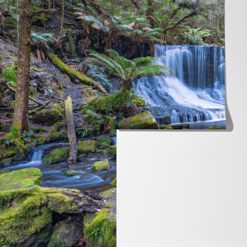 Fototapeta spokojny leśny wodospad – Wallissimo® Fototapeta spokojny leśny wodospad – Wallissimo®