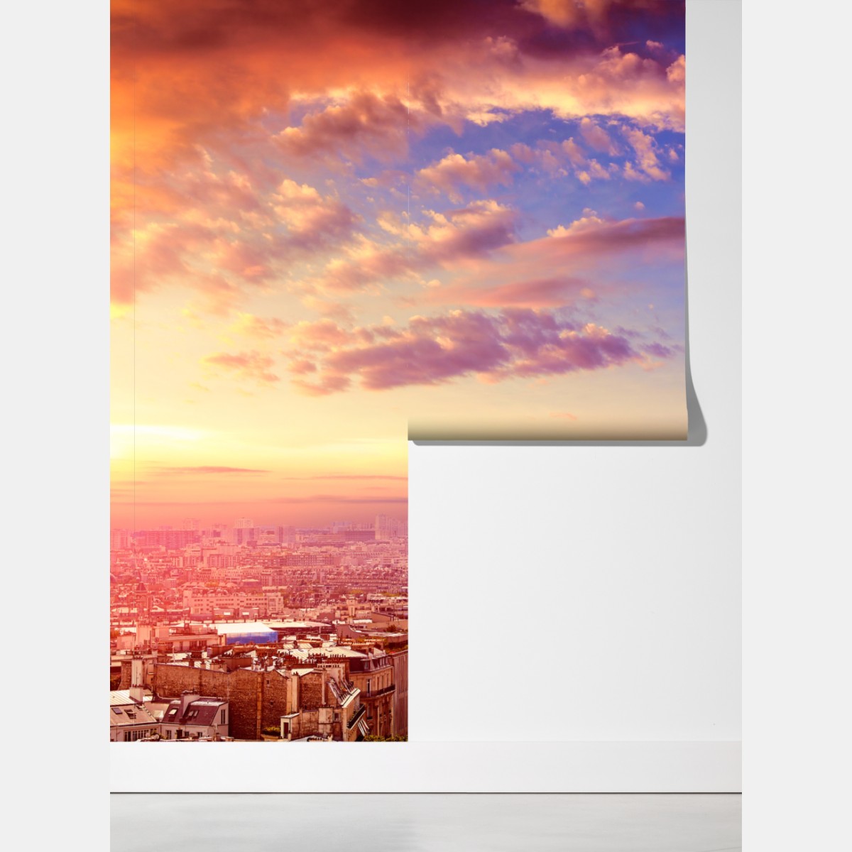 Fototapeta zachód słońca nad Wieżą Eiffla – Wallissimo® Fototapeta zachód słońca nad Wieżą Eiffla – Wallissimo®