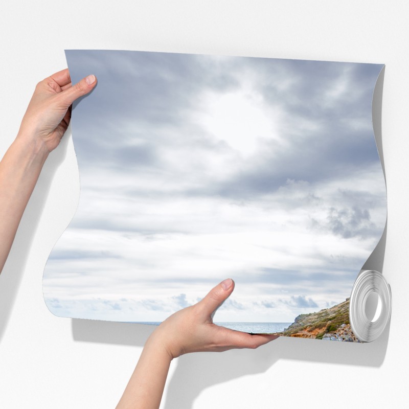 Fototapeta spokojna turkusowa zatoczka z nadmorską ścieżką – Wallissimo® Fototapeta spokojna turkusowa zatoczka z nadmorską ścieżką – Wallissimo®