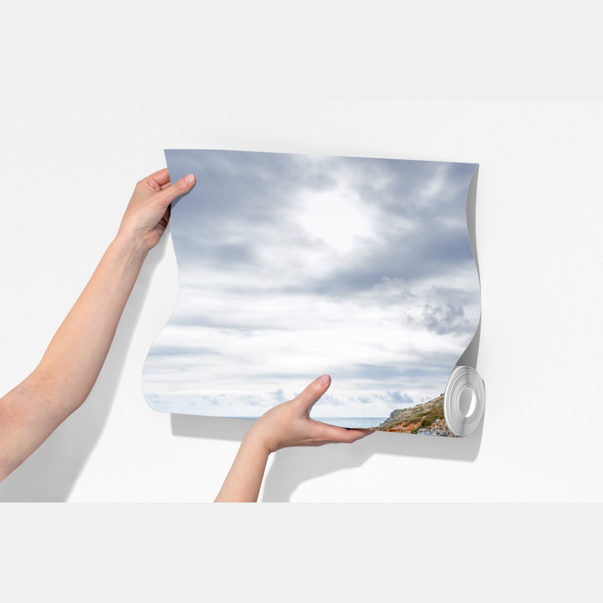 Fototapeta spokojna turkusowa zatoczka z nadmorską ścieżką – Wallissimo® Fototapeta spokojna turkusowa zatoczka z nadmorską ścieżką – Wallissimo®