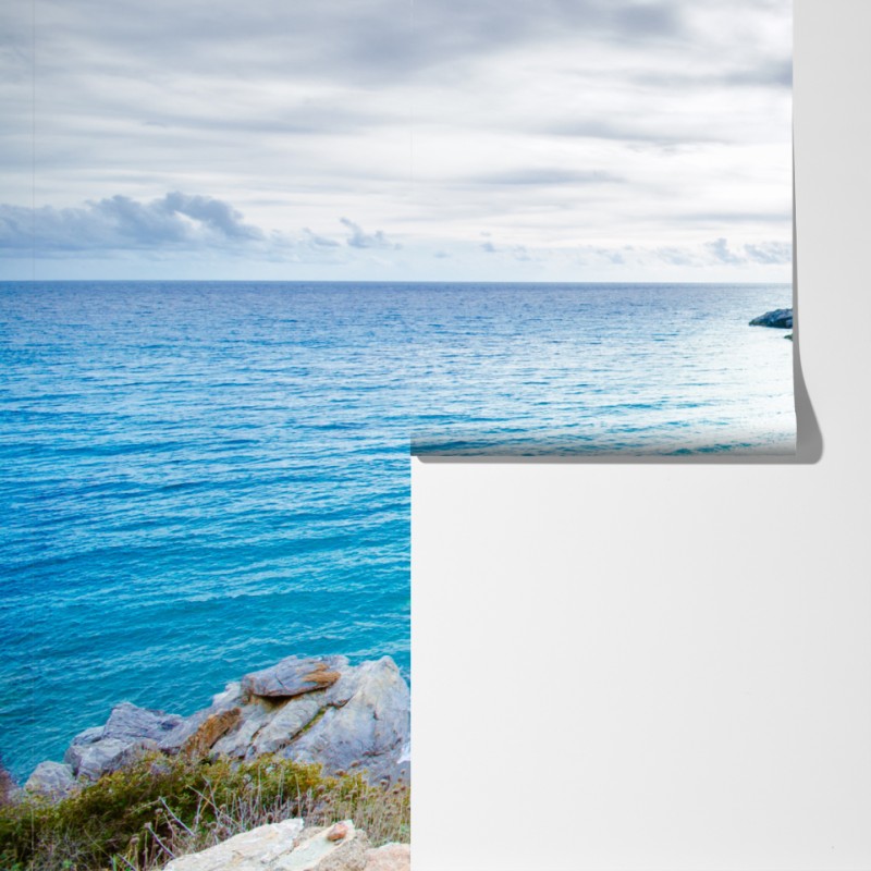 Fototapeta spokojna turkusowa zatoczka z nadmorską ścieżką – Wallissimo® Fototapeta spokojna turkusowa zatoczka z nadmorską ścieżką – Wallissimo®