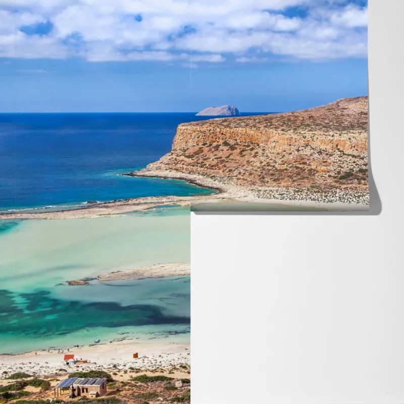 Fototapeta turkusowa laguna nad piaszczystą plażą – Wallissimo® Fototapeta turkusowa laguna nad piaszczystą plażą – Wallissimo®