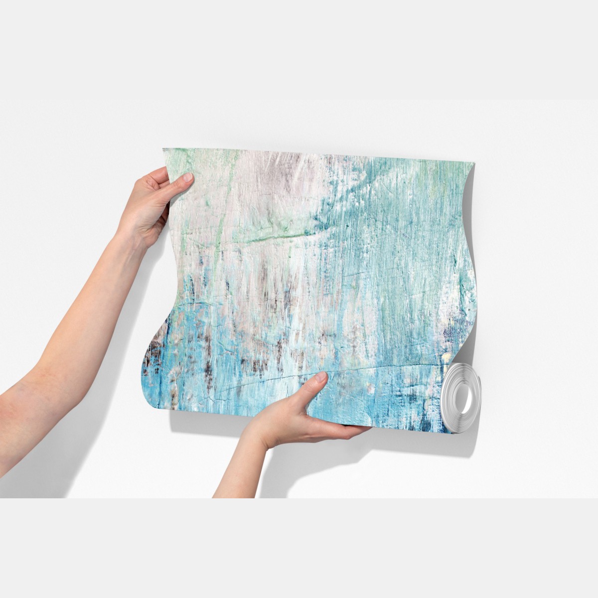 Fototapeta turkusowa abstrakcyjna faktura olejna – Wallissimo® Fototapeta turkusowa abstrakcyjna faktura olejna – Wallissimo®