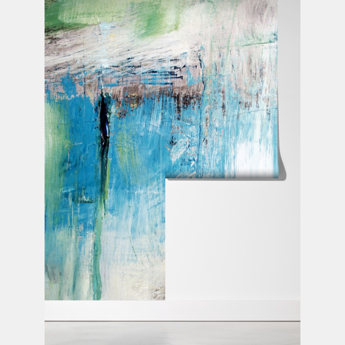 Fototapeta turkusowa abstrakcyjna faktura olejna – Wallissimo® Fototapeta turkusowa abstrakcyjna faktura olejna – Wallissimo®