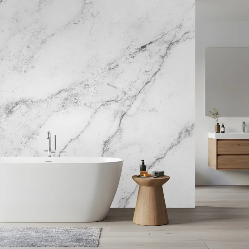 Fototapeta biała tekstura marmuru z szarymi żyłkami