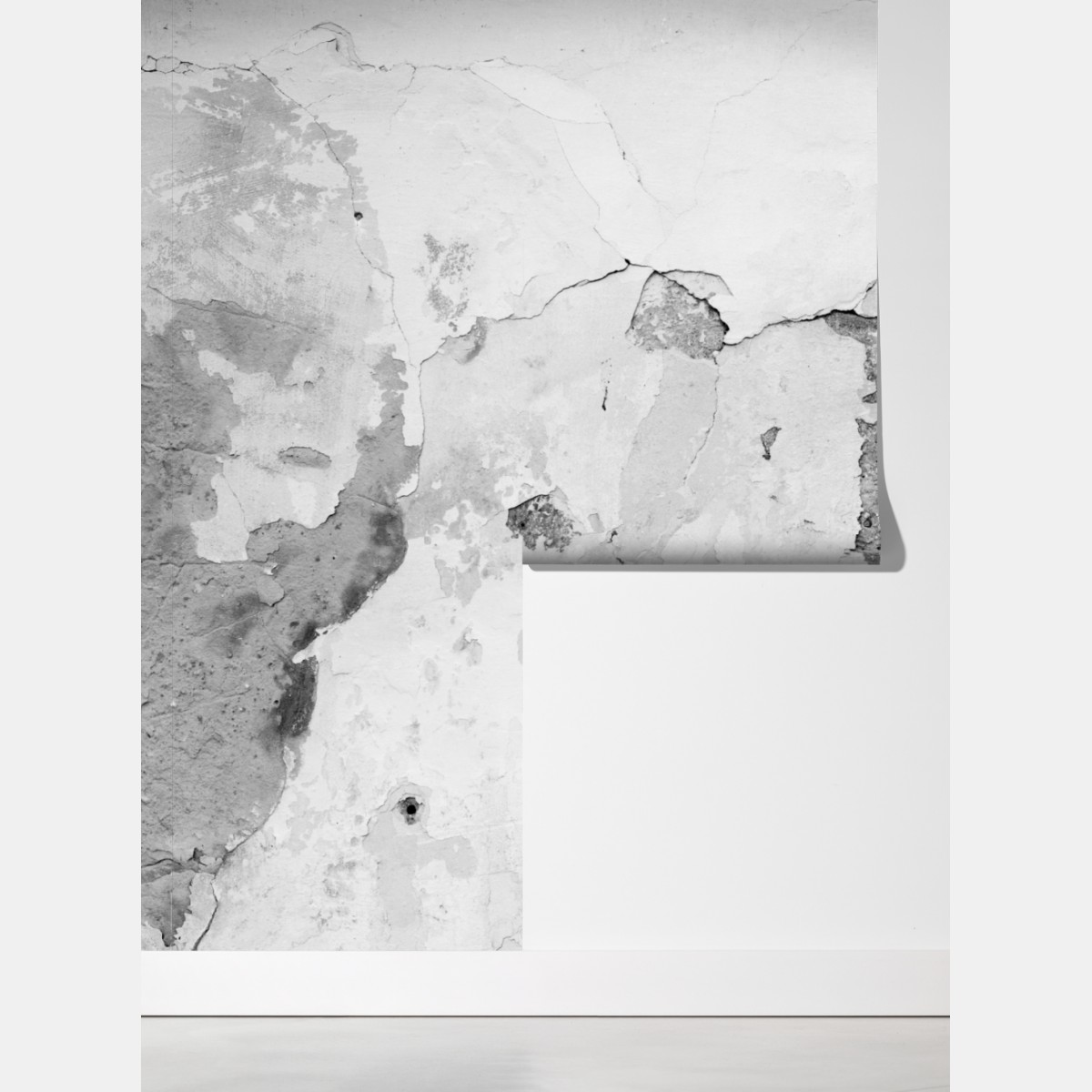 Fototapeta postarzony tynk na ścianie w odcieniach szarości – Wallissimo® Fototapeta postarzony tynk na ścianie w odcieniach szarości – Wallissimo®