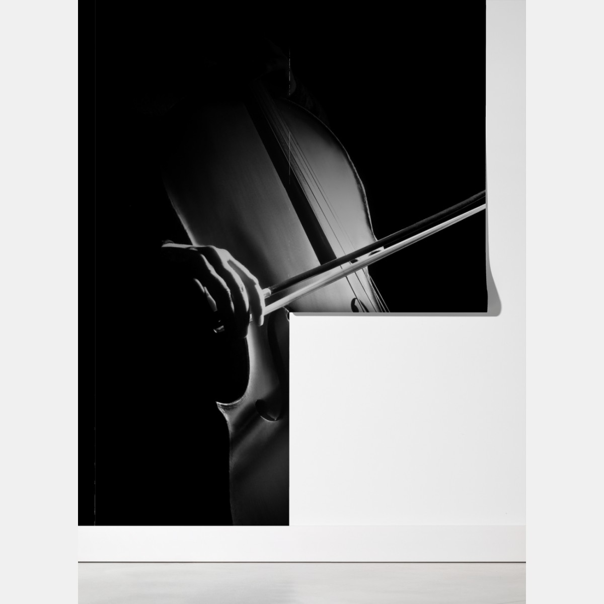 Fototapeta elegancka wiolonczela czarno-biała – Wallissimo® Fototapeta elegancka wiolonczela czarno-biała – Wallissimo®