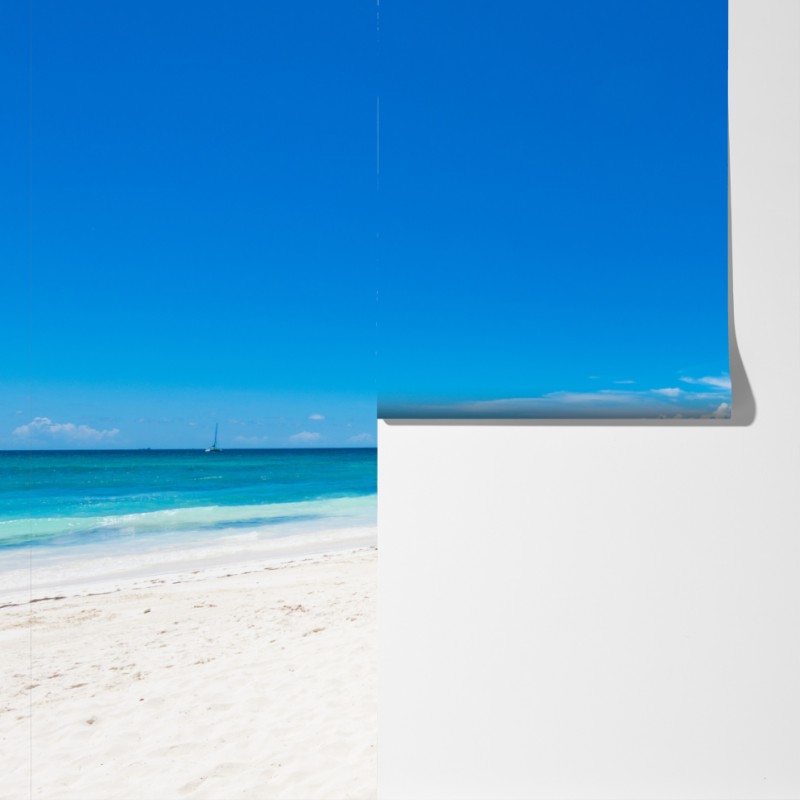 Fototapeta tropikalna plaża z palmami – Wallissimo® Fototapeta tropikalna plaża z palmami – Wallissimo®