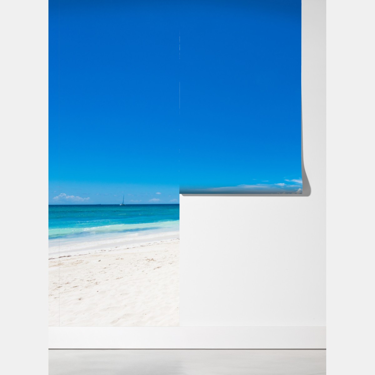 Fototapeta tropikalna plaża z palmami – Wallissimo® Fototapeta tropikalna plaża z palmami – Wallissimo®