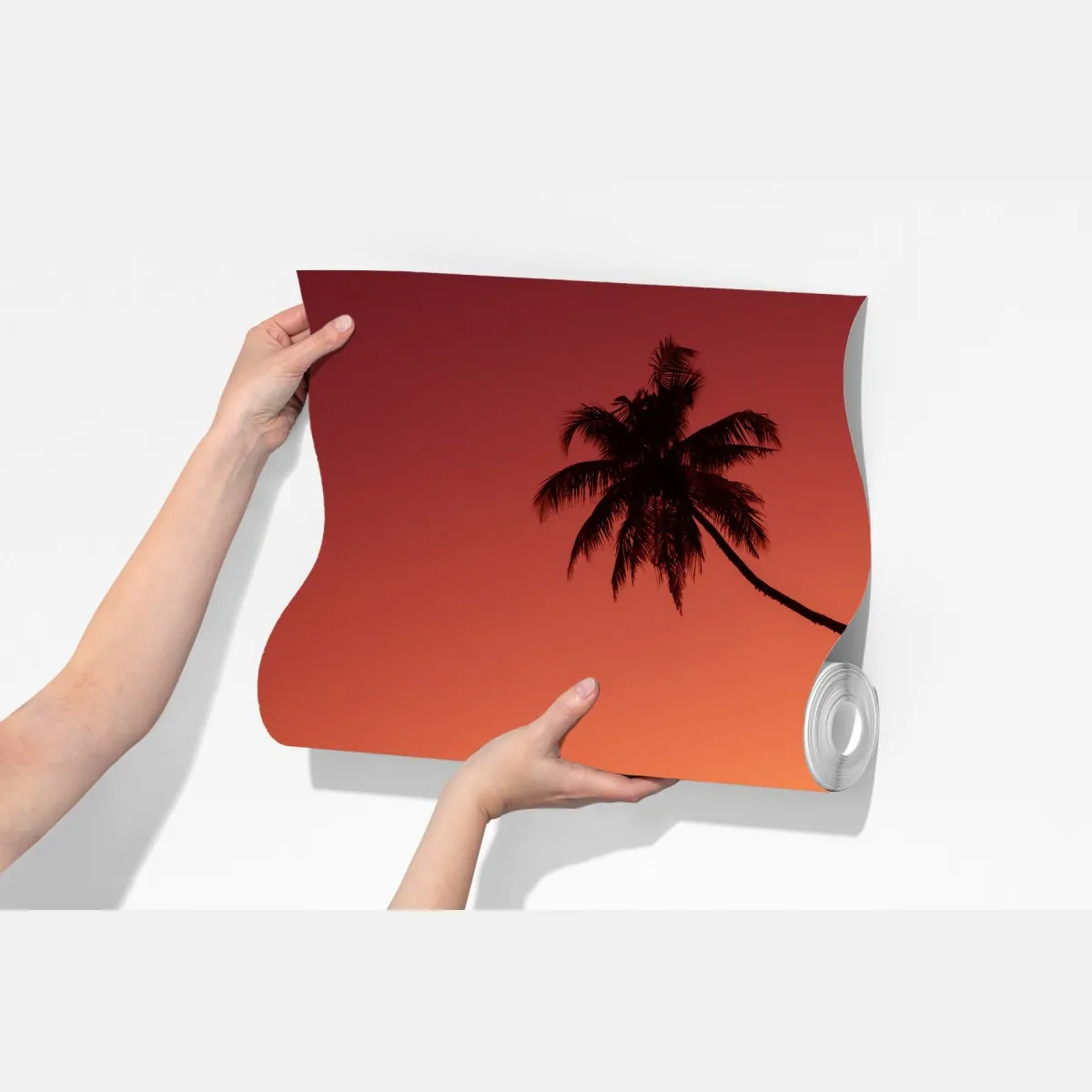 Fototapeta tropikalny zachód słońca nad plażą – Wallissimo® Fototapeta tropikalny zachód słońca nad plażą – Wallissimo®