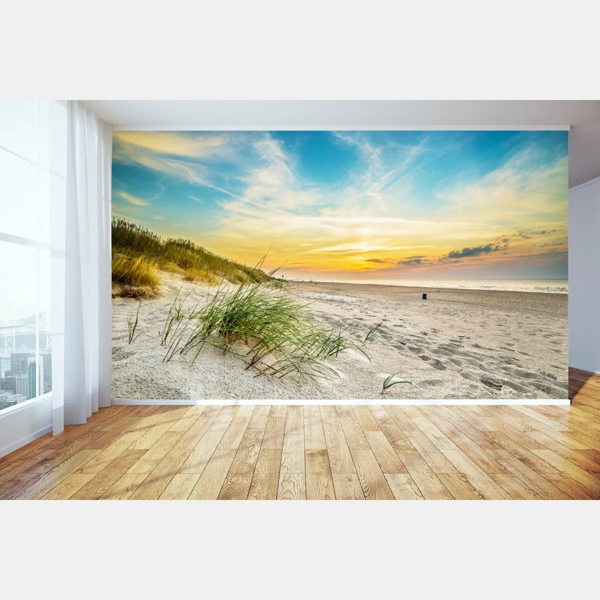 Fototapeta zachód słońca nad spokojnymi wydmami – Wallissimo® Fototapeta zachód słońca nad spokojnymi wydmami – Wallissimo®