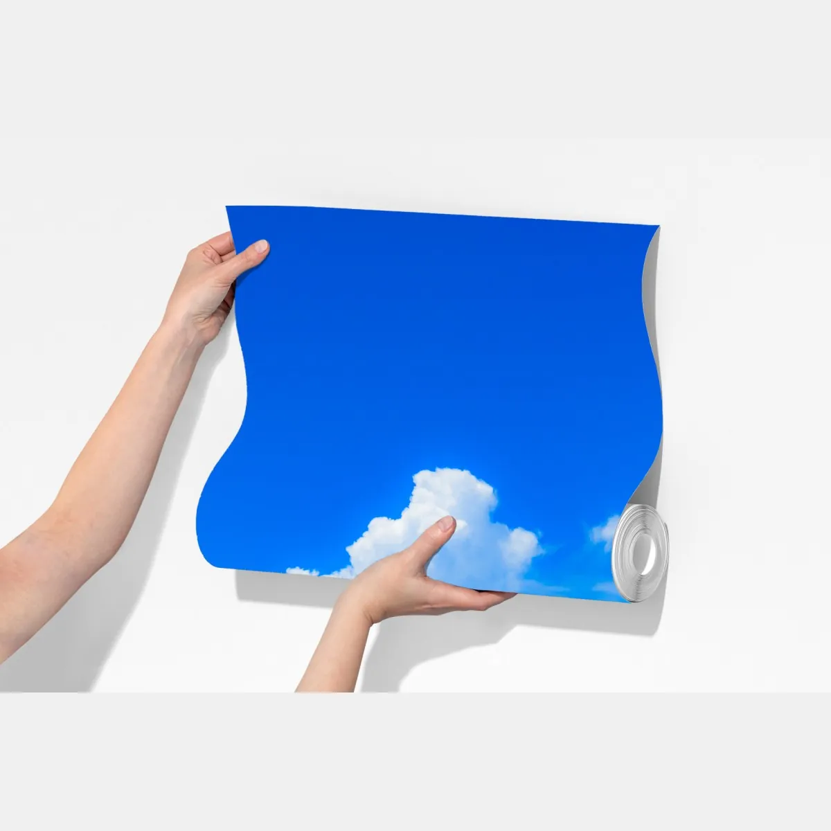 Fototapeta tropikalna plaża z palmami pod błękitnym niebem – Wallissimo® Fototapeta tropikalna plaża z palmami pod błękitnym niebem – Wallissimo®