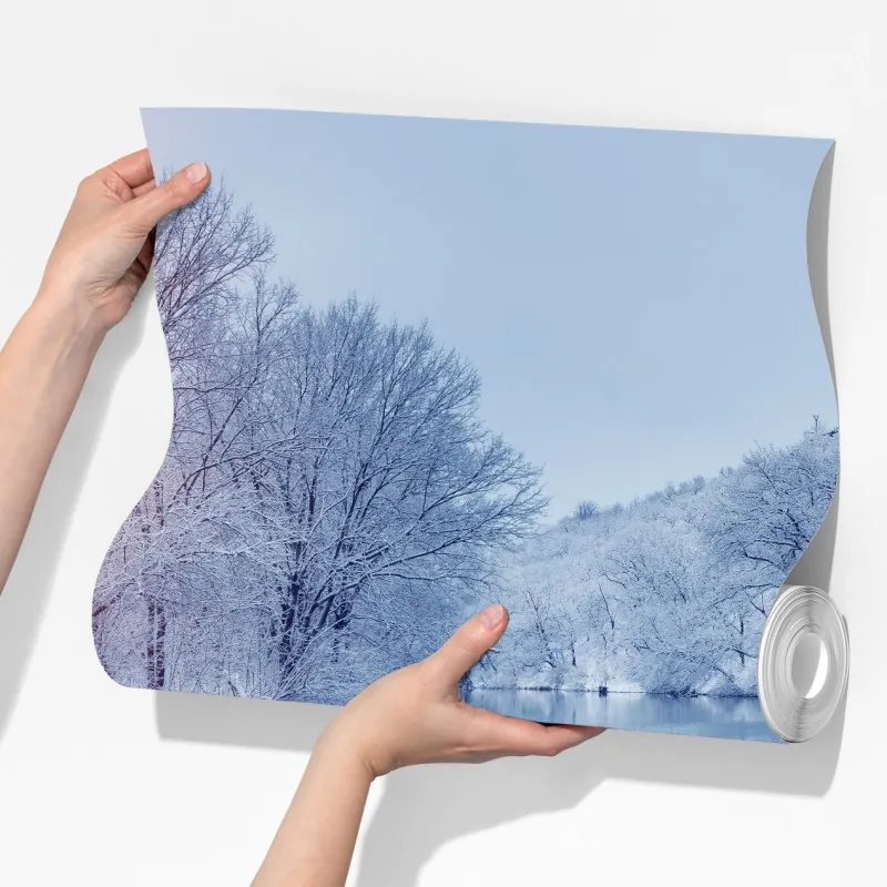 Fototapeta zimowy krajobraz rzeki o zachodzie słońca – Wallissimo® Fototapeta zimowy krajobraz rzeki o zachodzie słońca – Wallissimo®