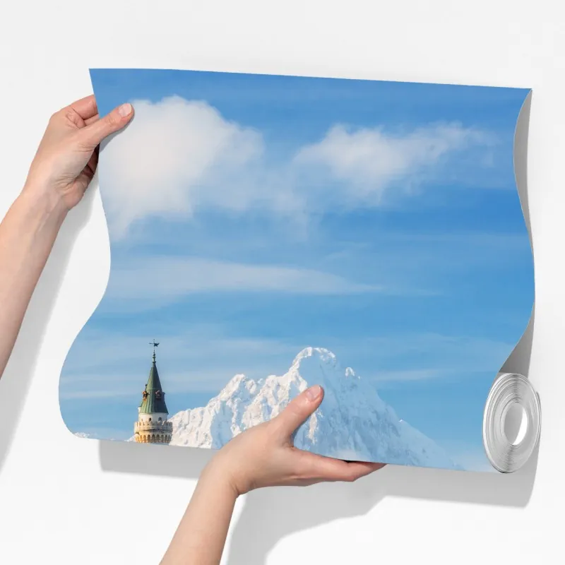 Fototapeta zamek jak z bajki w Alpach – Wallissimo® Fototapeta zamek jak z bajki w Alpach – Wallissimo®