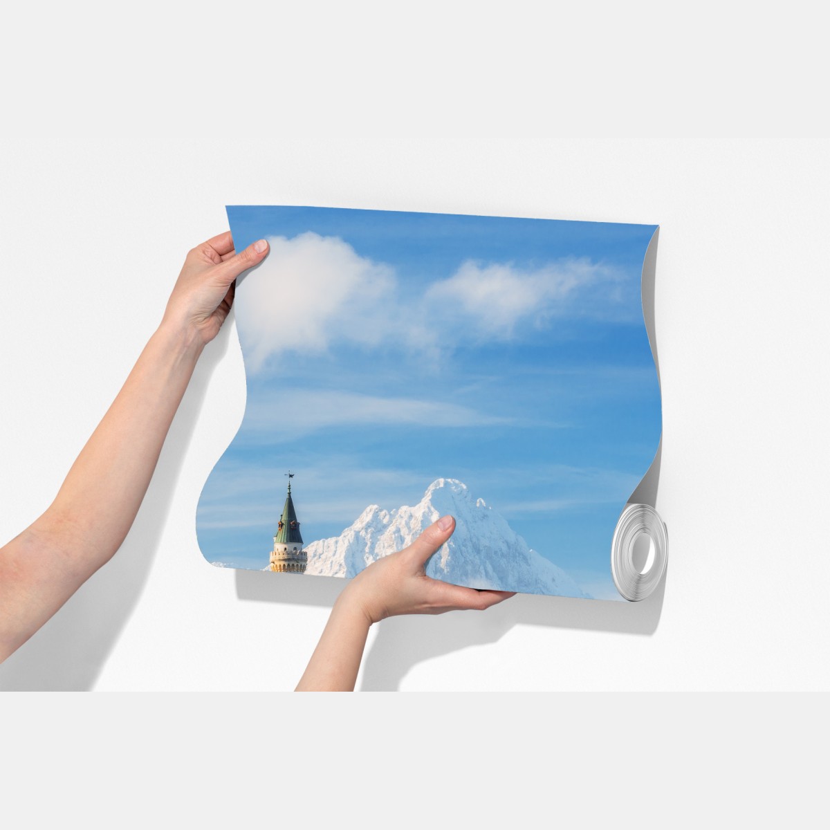 Fototapeta zamek jak z bajki w Alpach – Wallissimo® Fototapeta zamek jak z bajki w Alpach – Wallissimo®