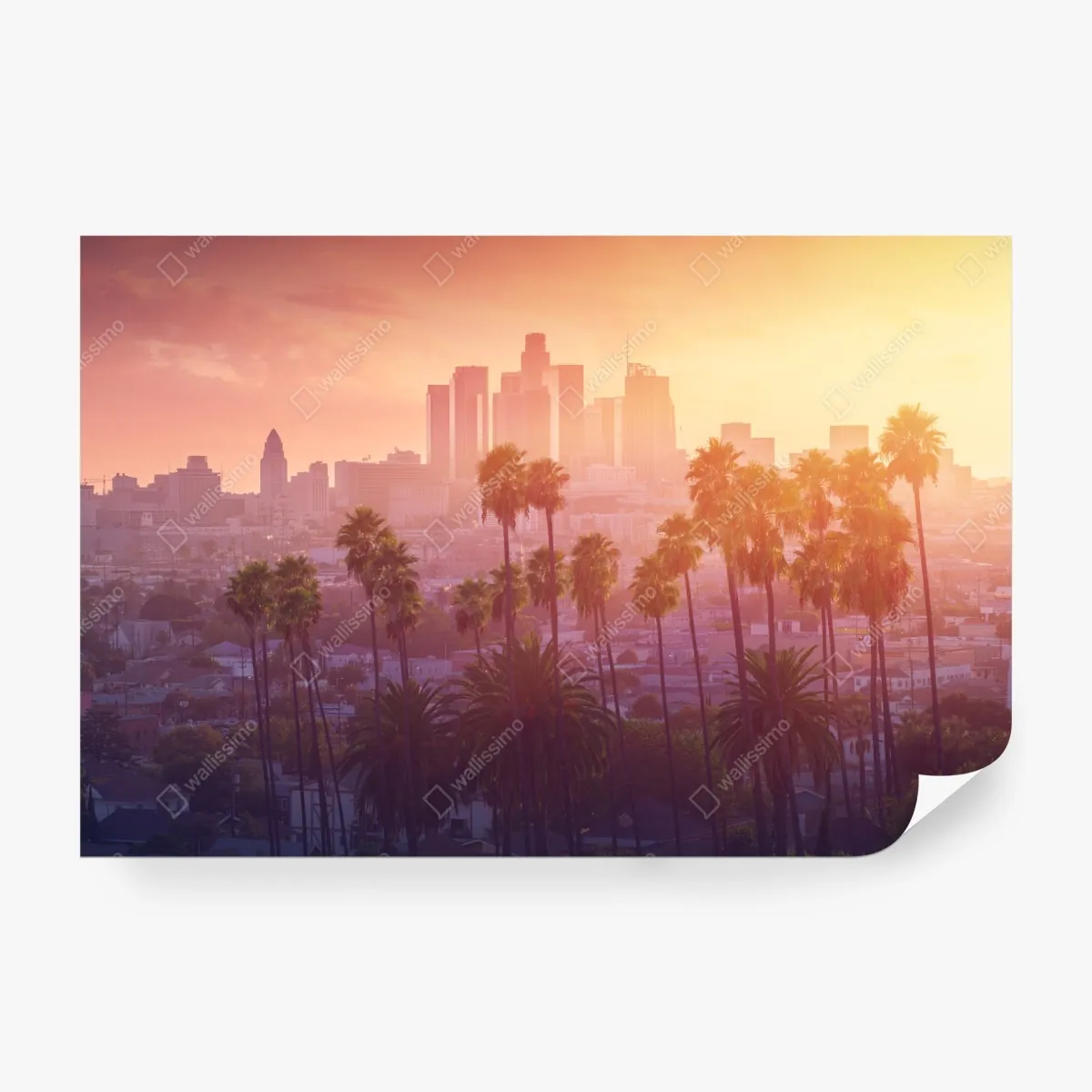 Fototapeta Los Angeles złoty zachód słońca nad miastem – Wallissimo® Fototapeta Los Angeles złoty zachód słońca nad miastem – Wallissimo®