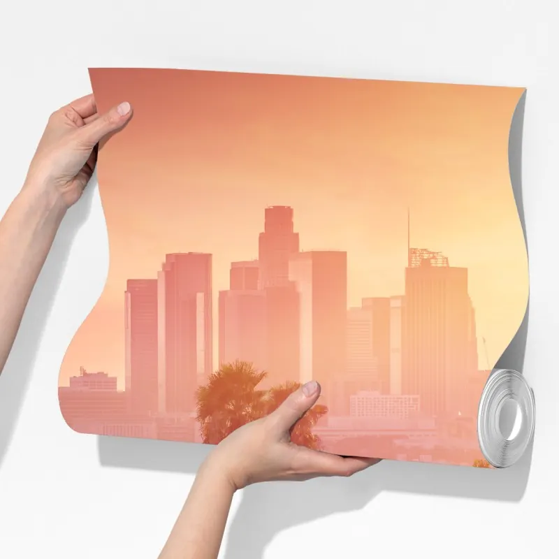 Fototapeta Los Angeles złoty zachód słońca nad miastem – Wallissimo® Fototapeta Los Angeles złoty zachód słońca nad miastem – Wallissimo®