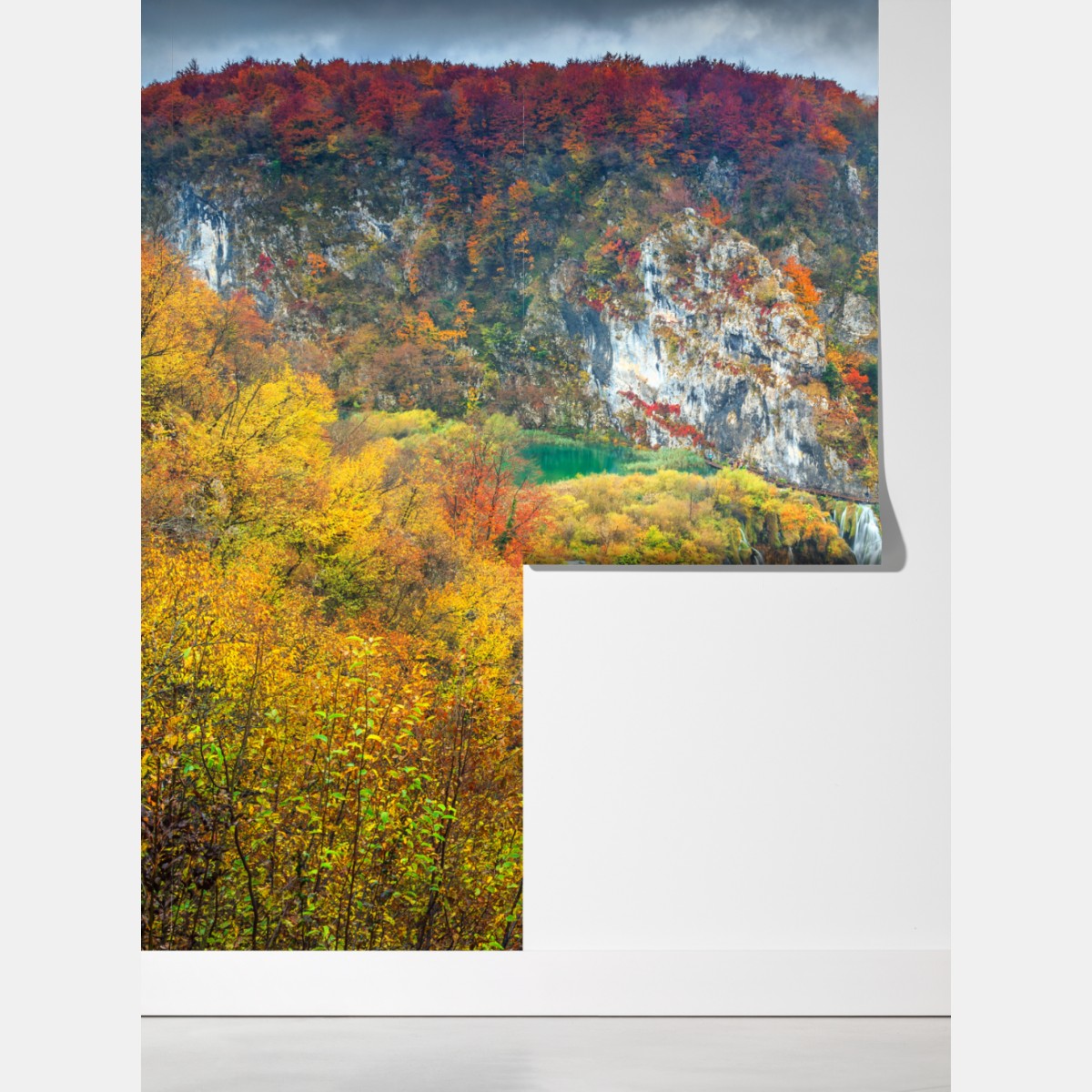 Fototapeta jesienne wodospady w malowniczym lesie – Wallissimo® Fototapeta jesienne wodospady w malowniczym lesie – Wallissimo®