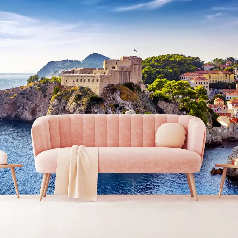 Fototapeta Dubrownik widok na nadmorską fortecę