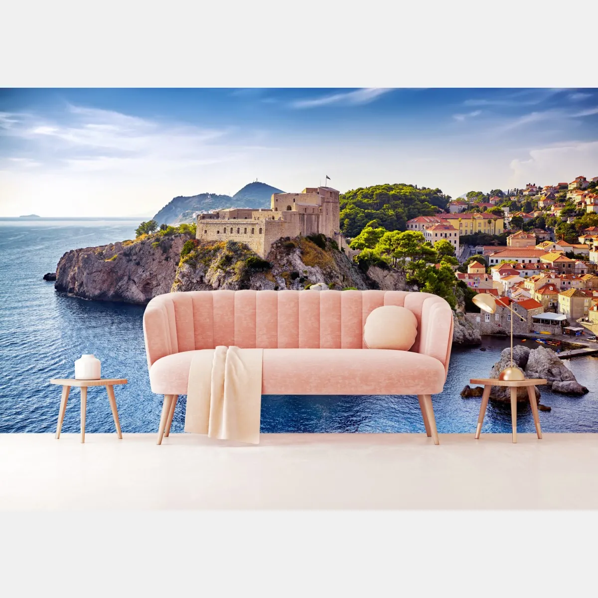 Fototapeta Dubrownik widok na nadmorską fortecę – Wallissimo® Fototapeta Dubrownik widok na nadmorską fortecę – Wallissimo®