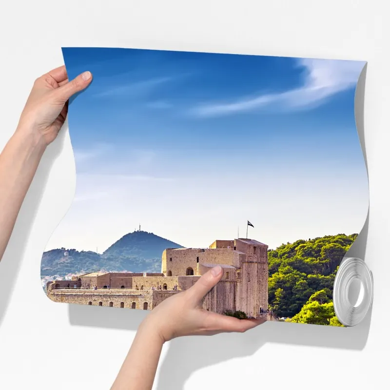 Fototapeta Dubrownik widok na nadmorską fortecę – Wallissimo® Fototapeta Dubrownik widok na nadmorską fortecę – Wallissimo®