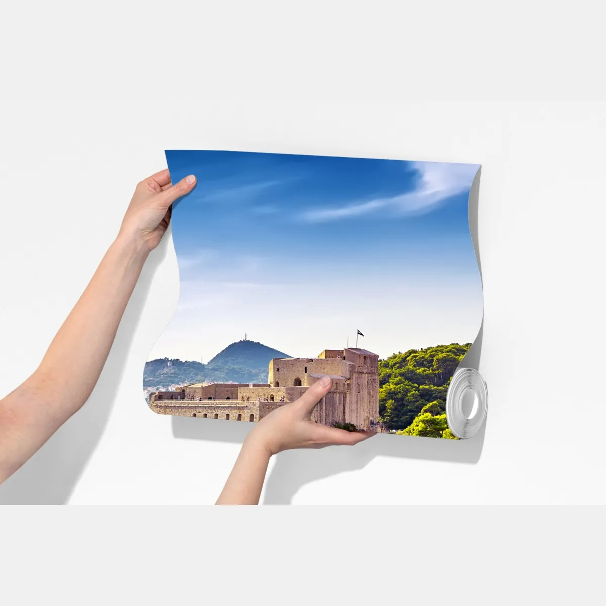 Fototapeta Dubrownik widok na nadmorską fortecę – Wallissimo® Fototapeta Dubrownik widok na nadmorską fortecę – Wallissimo®