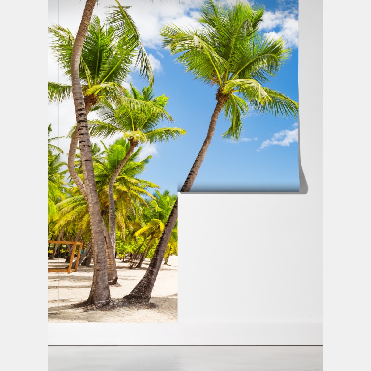 Fototapeta plaża z palmami w Punta Cana – Wallissimo® Fototapeta plaża z palmami w Punta Cana – Wallissimo®