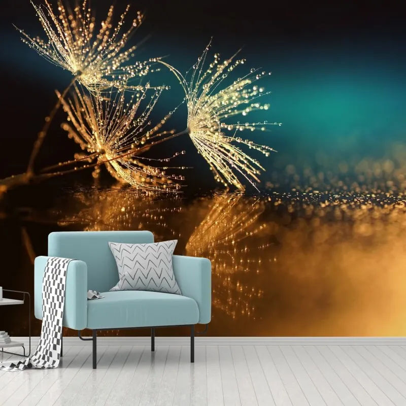 Fototapeta złote odbicie dmuchawca