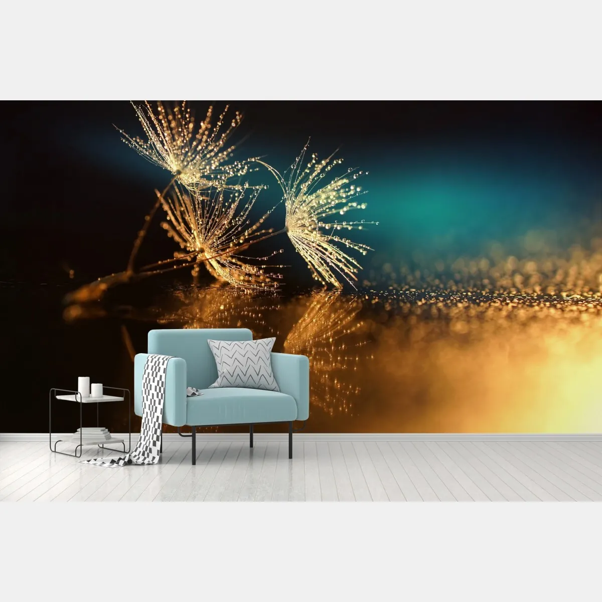 Fototapeta złote odbicie dmuchawca – Wallissimo® Fototapeta złote odbicie dmuchawca – Wallissimo®