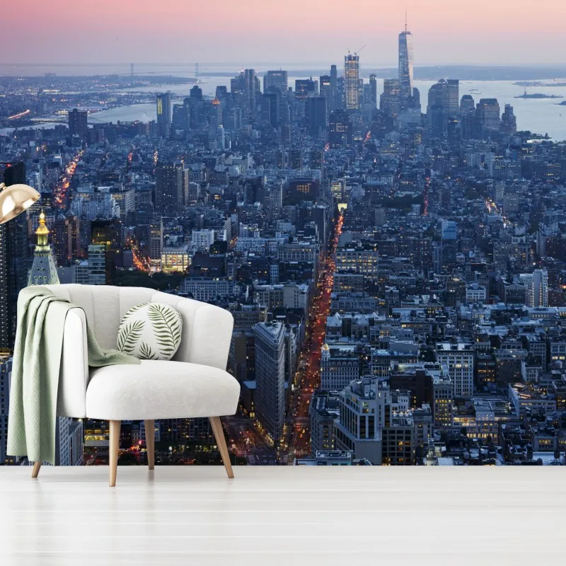 Fototapeta zachód słońca nad Manhattanem