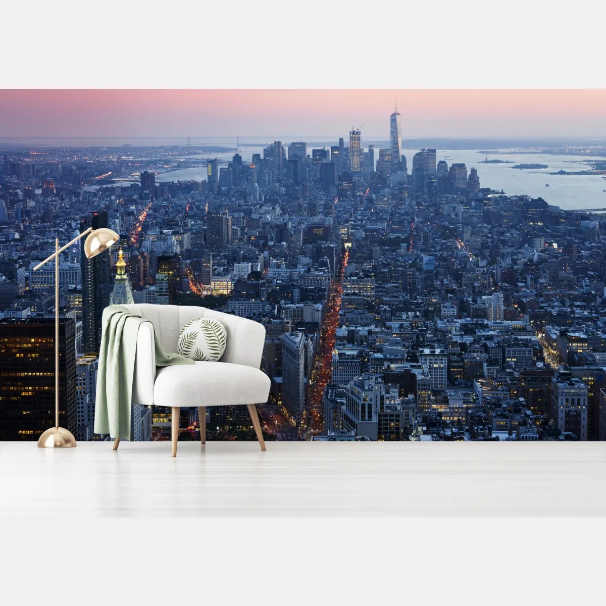 Fototapeta zachód słońca nad Manhattanem – Wallissimo® Fototapeta zachód słońca nad Manhattanem – Wallissimo®