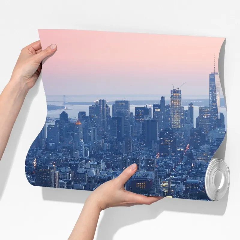 Fototapeta zachód słońca nad Manhattanem – Wallissimo® Fototapeta zachód słońca nad Manhattanem – Wallissimo®