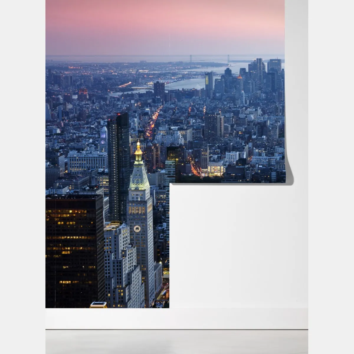 Fototapeta zachód słońca nad Manhattanem – Wallissimo® Fototapeta zachód słońca nad Manhattanem – Wallissimo®