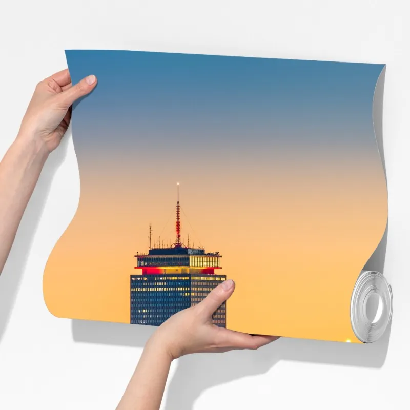 Fototapeta panorama Bostonu o zachodzie słońca z mostami Zakim i Tobin – Wallissimo® Fototapeta panorama Bostonu o zachodzie słońca z mostami Zakim i Tobin – Wallissimo®