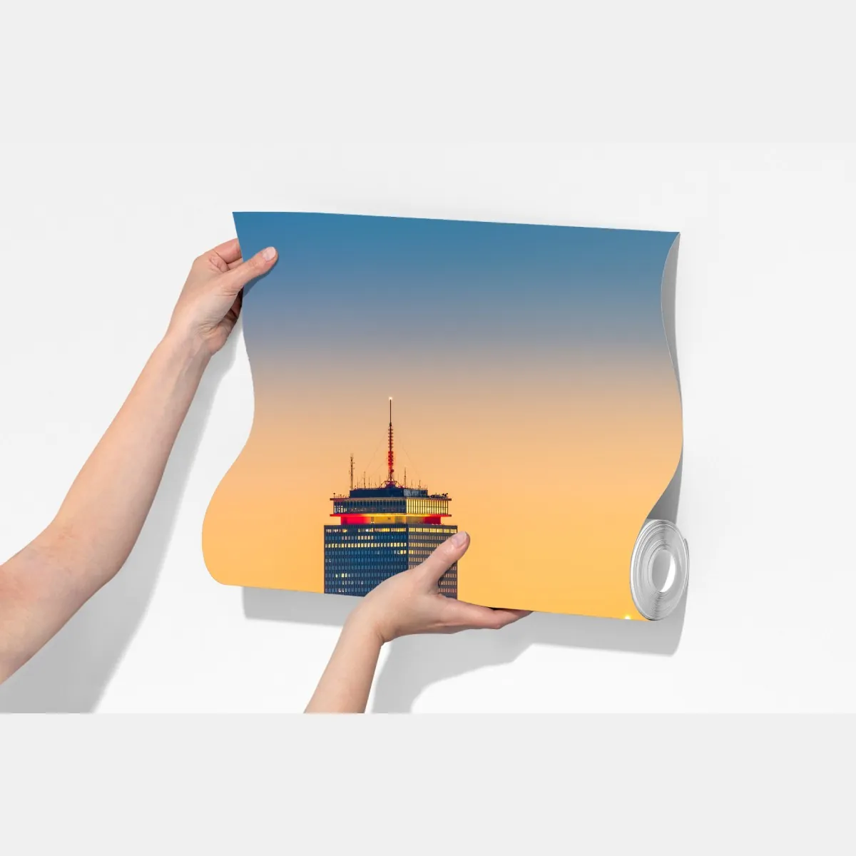 Fototapeta panorama Bostonu o zachodzie słońca z mostami Zakim i Tobin – Wallissimo® Fototapeta panorama Bostonu o zachodzie słońca z mostami Zakim i Tobin – Wallissimo®