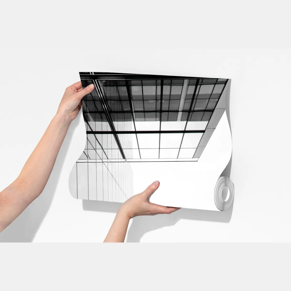 Fototapeta minimalistyczna perspektywa szklanego wieżowca – Wallissimo® Fototapeta minimalistyczna perspektywa szklanego wieżowca – Wallissimo®