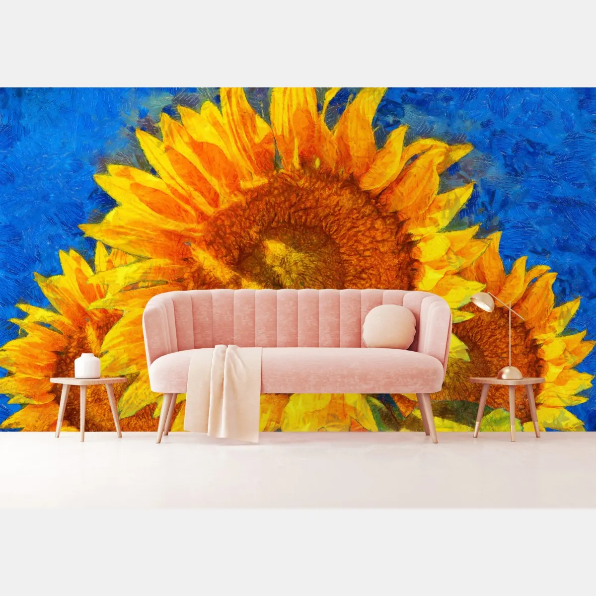 Fototapeta żywe słoneczniki w stylu Van Gogha – Wallissimo® Fototapeta żywe słoneczniki w stylu Van Gogha – Wallissimo®