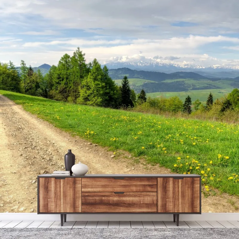 Fototapeta Gorce wiosenny szlak – Wallissimo® Fototapeta Gorce wiosenny szlak – Wallissimo®